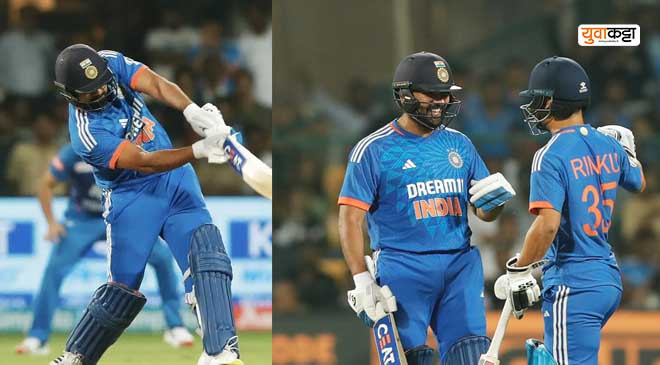 IND vs AFG: रोहित शर्माने रचला इतिहास.. महेंद्रसिंग धोनी-बाबर आजमशी बरोबरी करत टी-२० मध्ये केली अशी कामगिरी..!